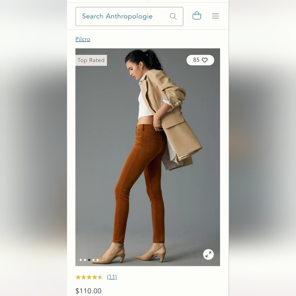 Pilcro and the letterpress corduroy skinny jeans / pants - Picture 12 of 16